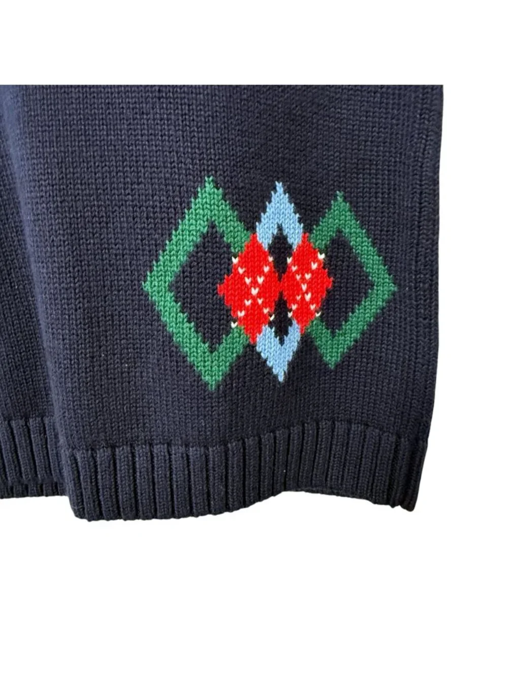 Best & Co by Susie Boys Sweater Vest Size 6Y Navy Blue Argyle Cotton Preppy NWT